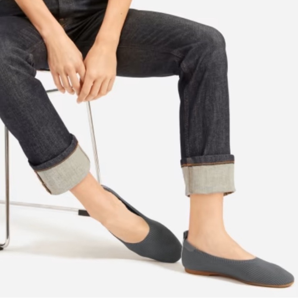 Everlane Knit Day Glove Flats in Slate 8.5